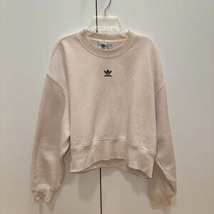adidas Essentials Cream Fleece Crew Sweatshirt